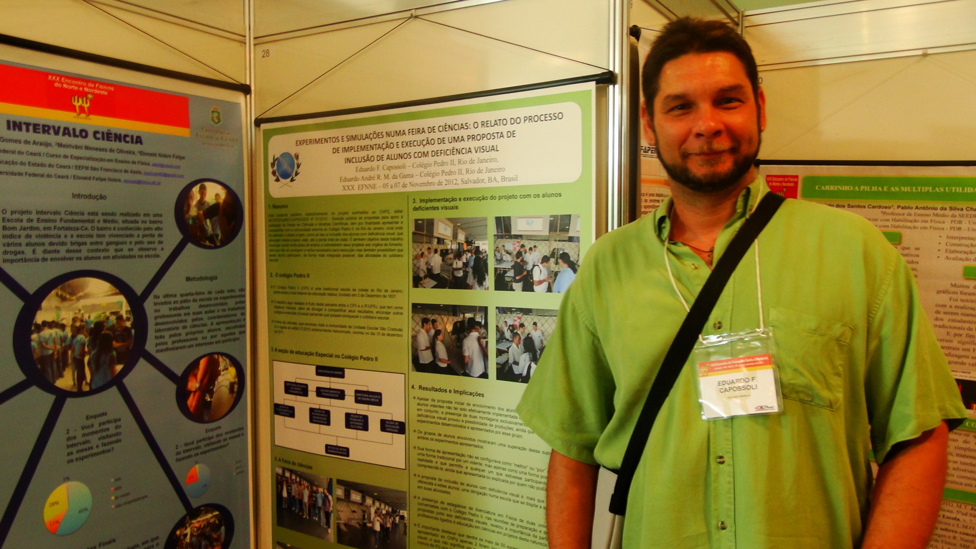 Professor Eduardo Capossoli, Escola Pedro II - Rio de Janeiro, durante o XXX Encontro de Físicos do Norte e Nordeste. Foto: Divulgação.